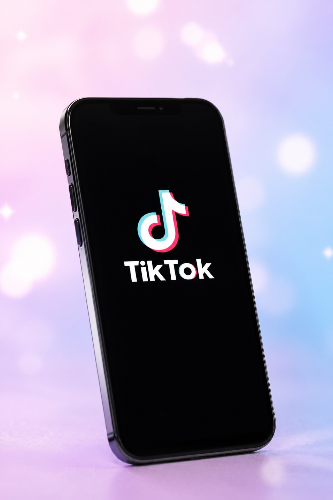 TikTokを開いたスマートフォン